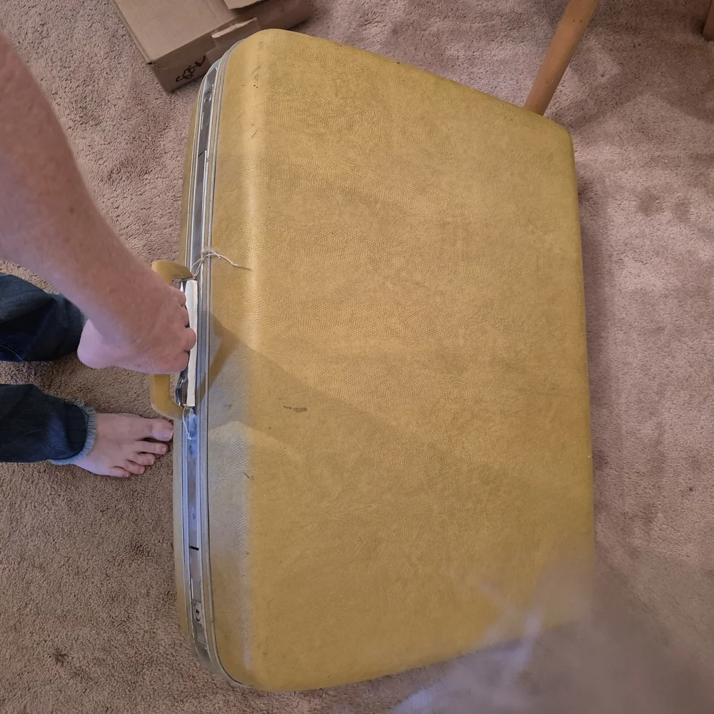 Samsonite Yellow Vintage Garment Suitcase